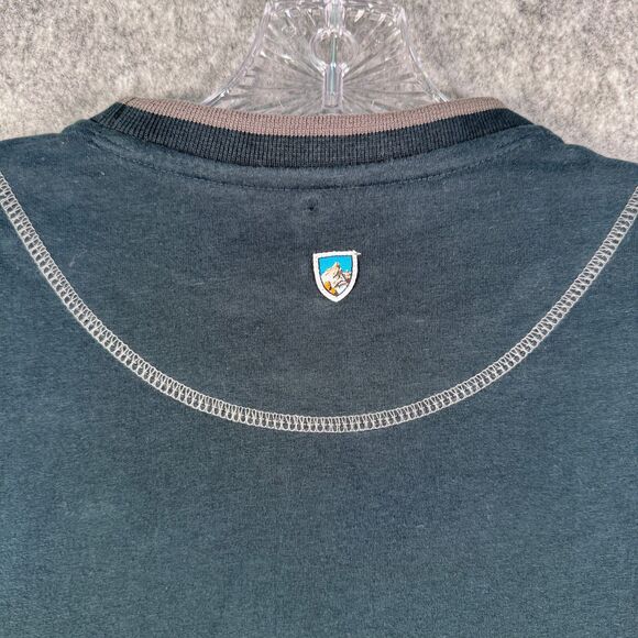 Kuhl Shirt Mens L Blue Long Sleeve Crew Neck Organic Cotton Kommando Wildfibre - Picture 11 of 12